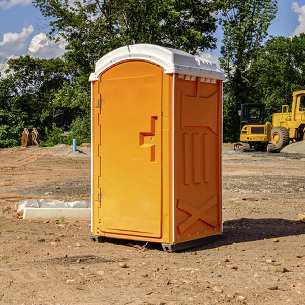 how often are the porta potties cleaned and serviced during a rental period in Waring